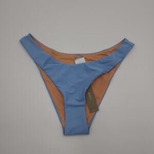 J. Crew Curved-waist Cheeky Bikini Bottom in Light Blue Size S